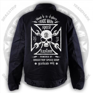 Dragstrip Kustom Blood N Glory greaser work jacket